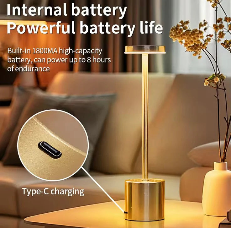 Metal Touch Sensor Rechargeable LED Desk Lamp